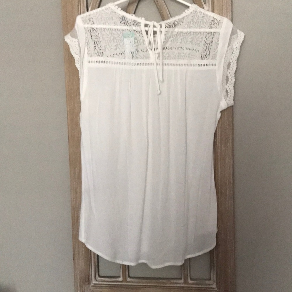 👚 NWT Daniel Rainn white blouse petite medium - Picture 2 of 7
